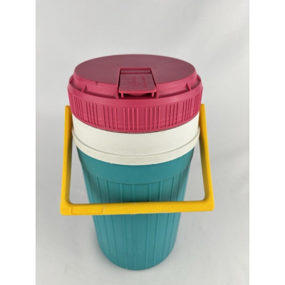 Igloo 1/2 gallon‎ Water Jug Cooler Pink Yellow Teal 80s 90s Vintage Retro Y2K